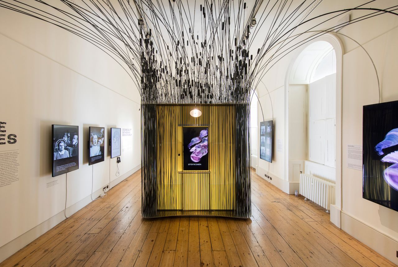 Installation view of "Face Values" the United States' London Design Biennale pavilion.