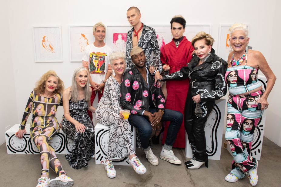 British artist Patrick Church confronted ageism with a series of printed bodysuits, crop tops and skin-tight wares that were modeled exclusively by older women.