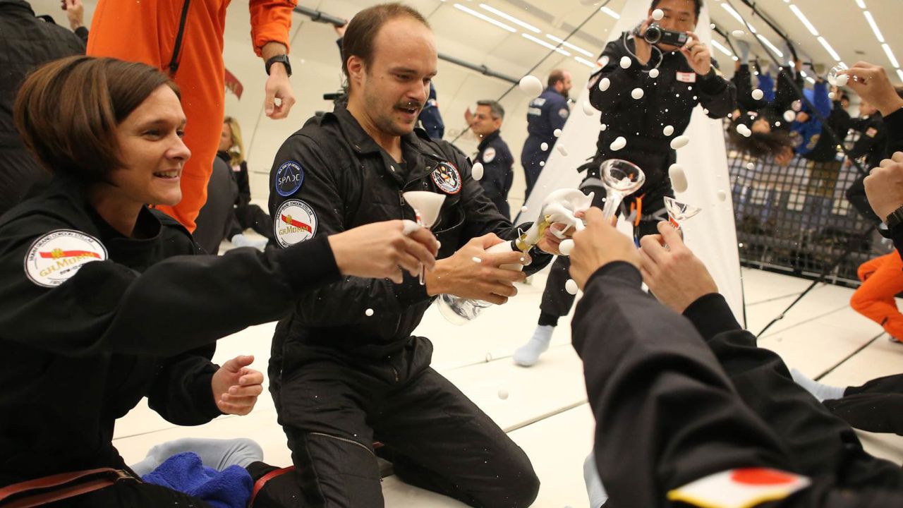 Champagne in space