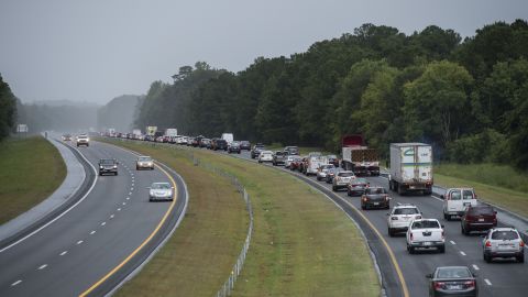 As Hurricane Florence approached in 2017, residents in North Carolina evacuated to escape the danger. Some fear that the economic toll of coronavirus could make it difficult for some to leave this year if necessary.