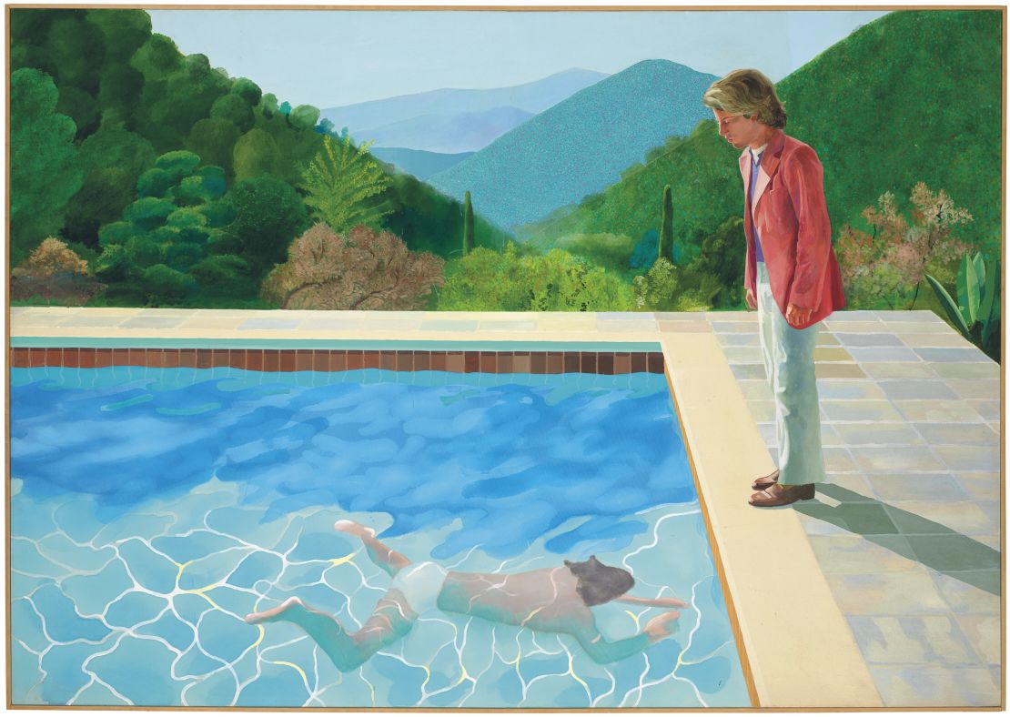 david hockney portrait of an artist pool with two figures
