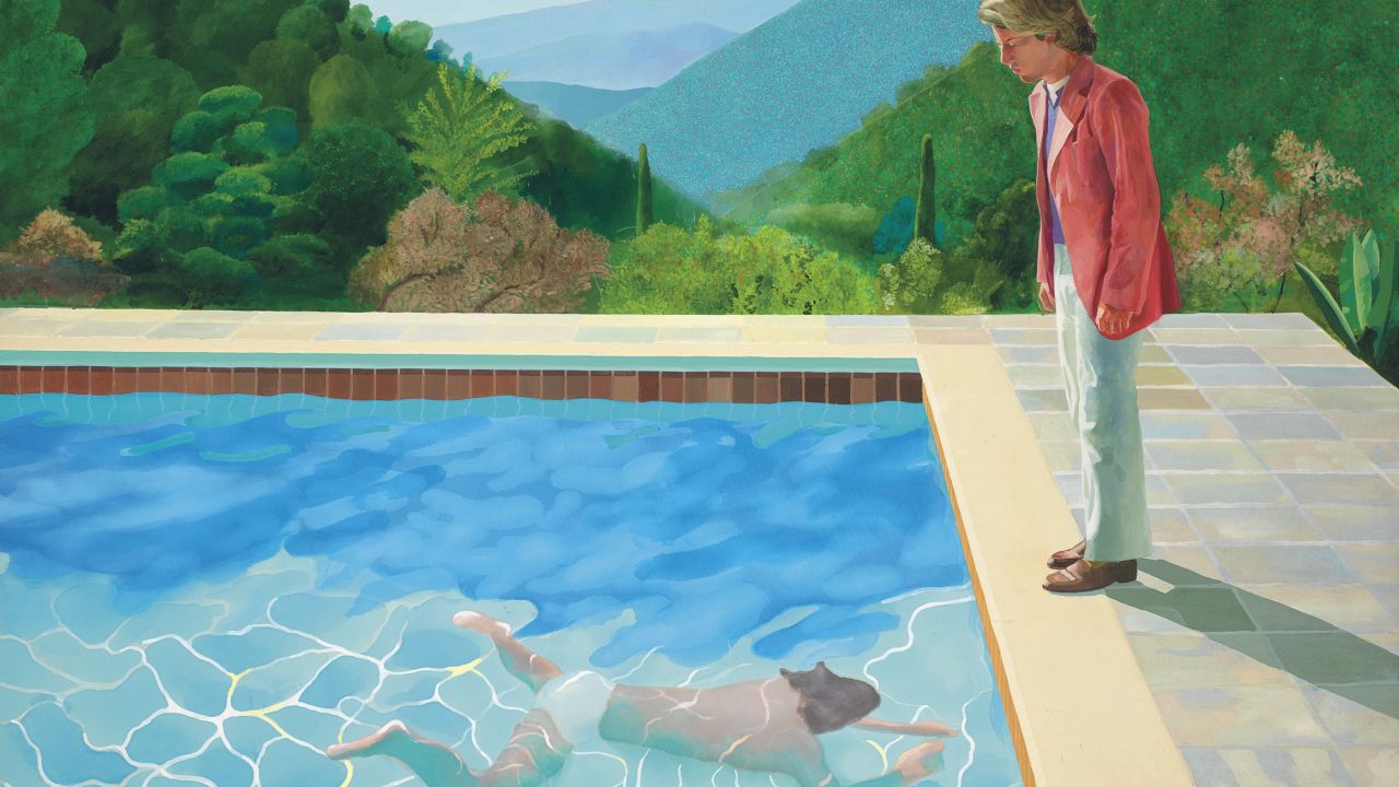 david hockney portrait of an artist pool with two figures