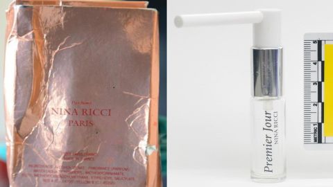 Counter-terrorism police released images of a counterfeit perfume bottle and box connected to the Salisbury attack.