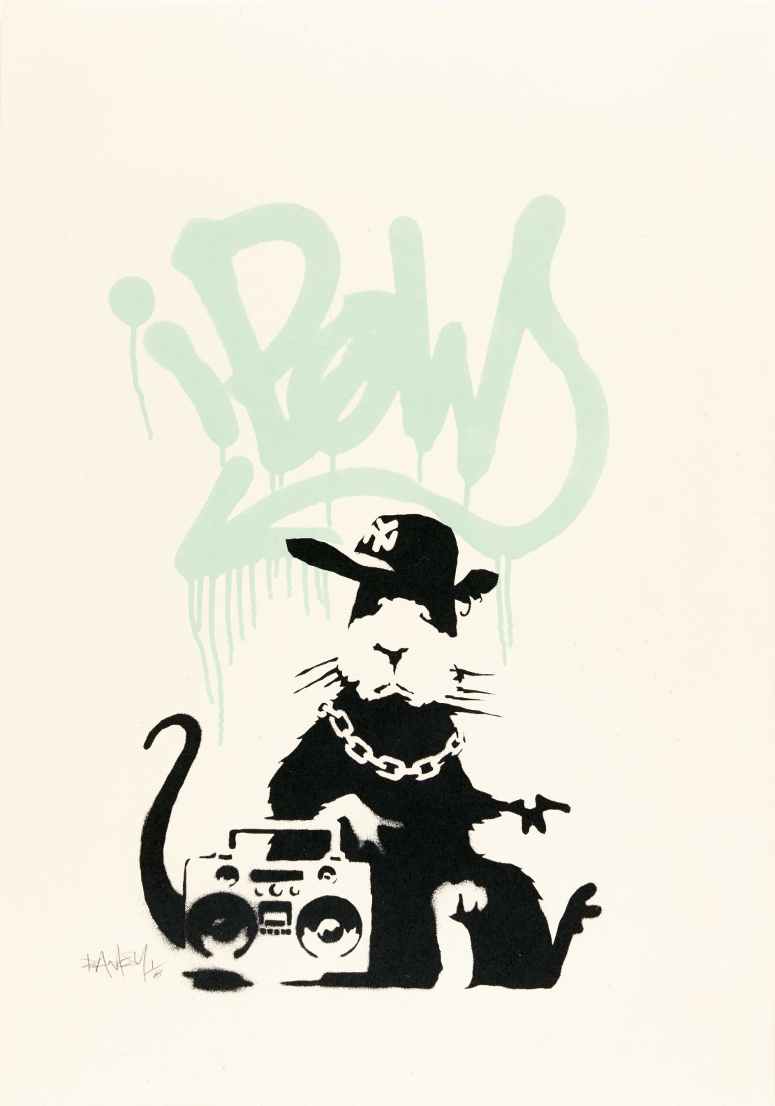 Banksy's "Gangsta Rat" print.