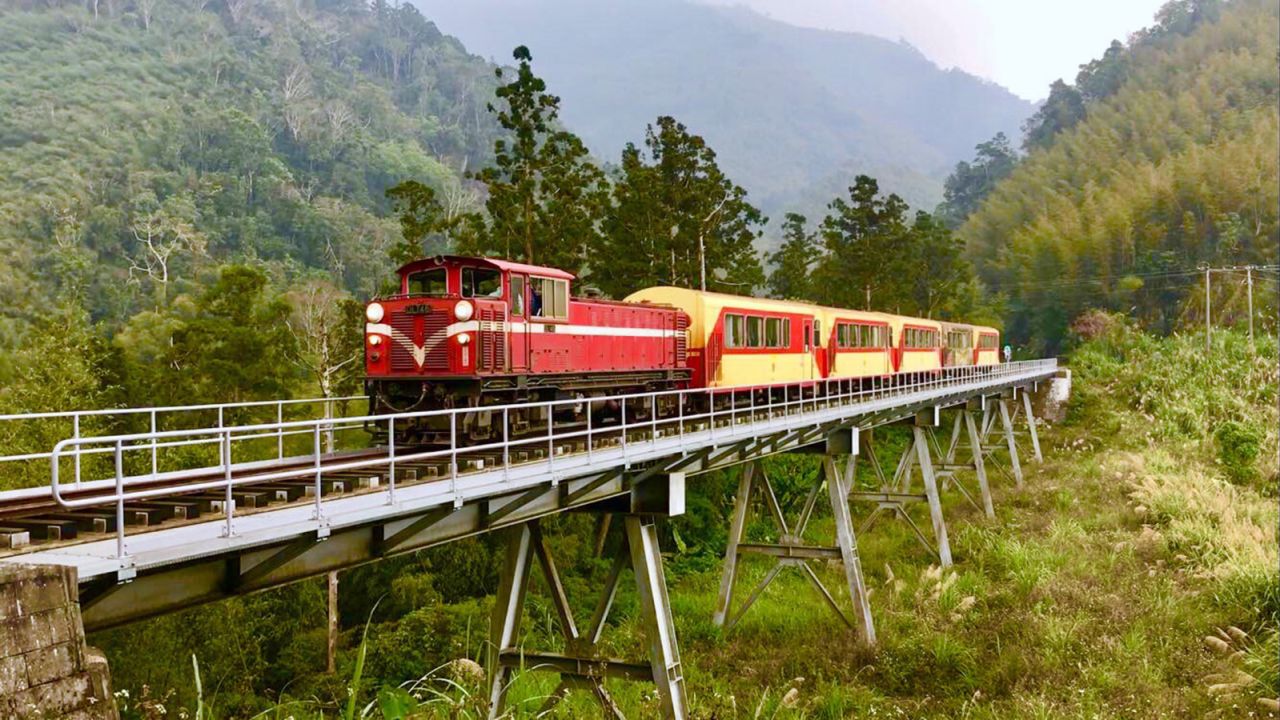 Taiwan's historic Alishan Forest Railway travels to the island's highest train station. 