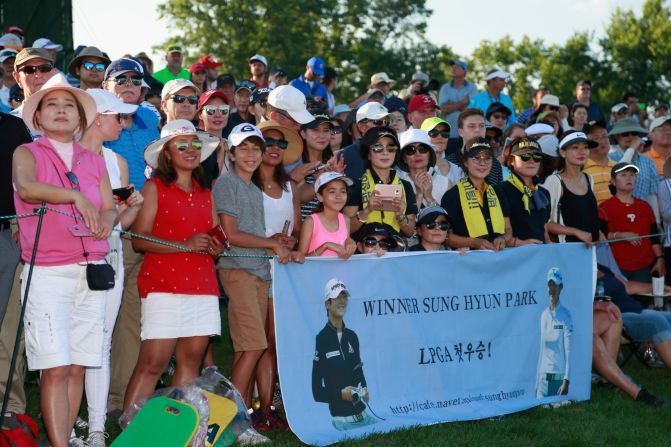 Park has a dedicated fan club in her homeland, who also travel the world to watch her in action. They were at Trump National Golf Club in New Jersey to witness her US Open triumph.