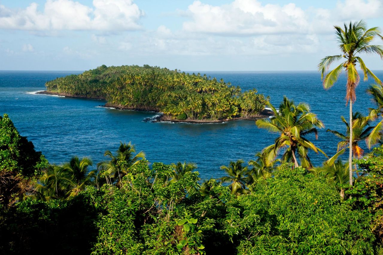 Off the coast of French Guiana on the north Atlantic coast of South America is Devil's Island, a former penal colony where deported French convicts were imprisoned from 1852.<br />
