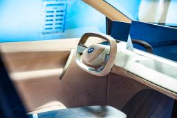 The interior of the BMW Vision iNext is designed to be warm and homey.
