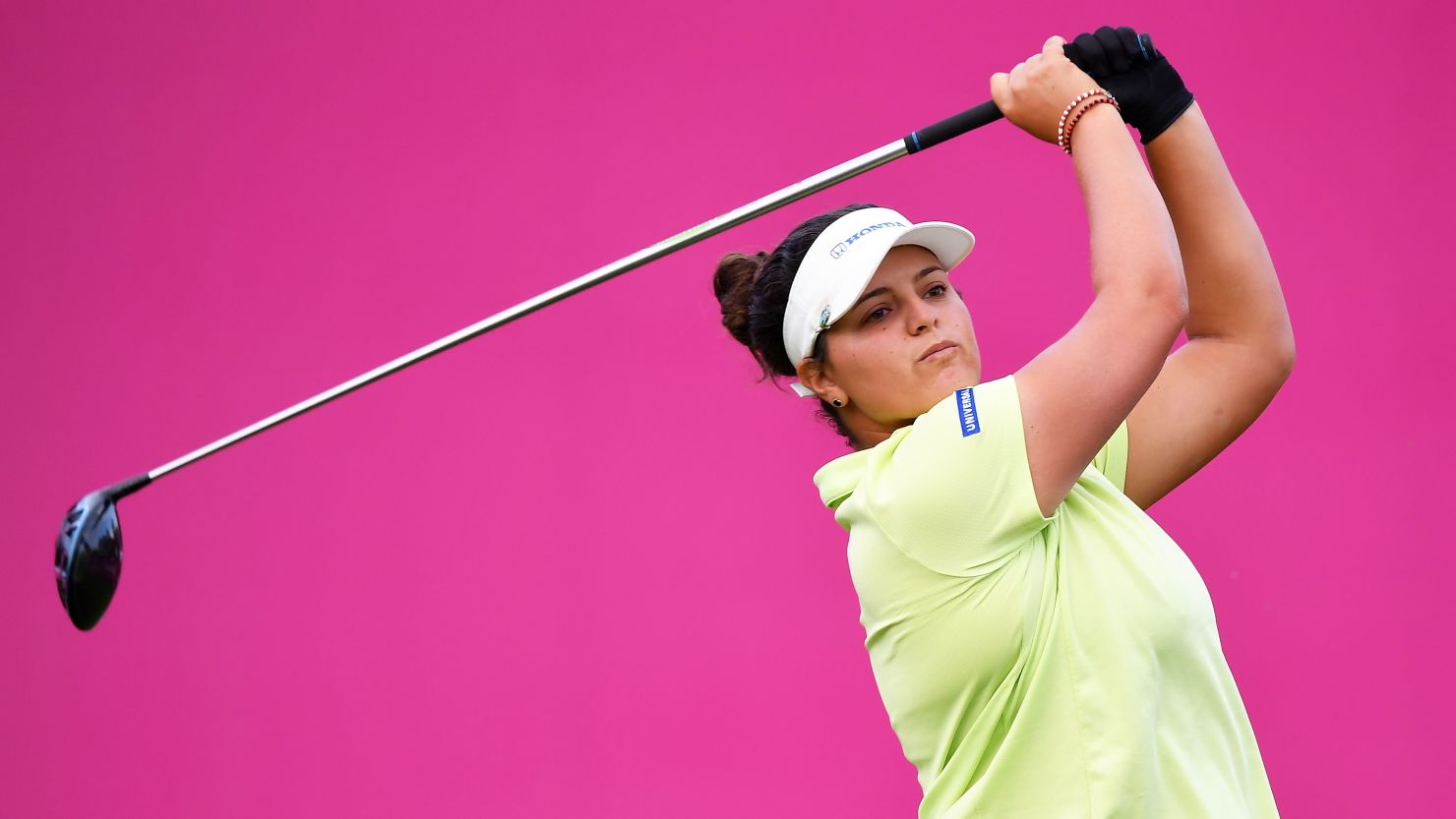 Maria Torres will take a share of the lead into the third day of the Evian Championship.