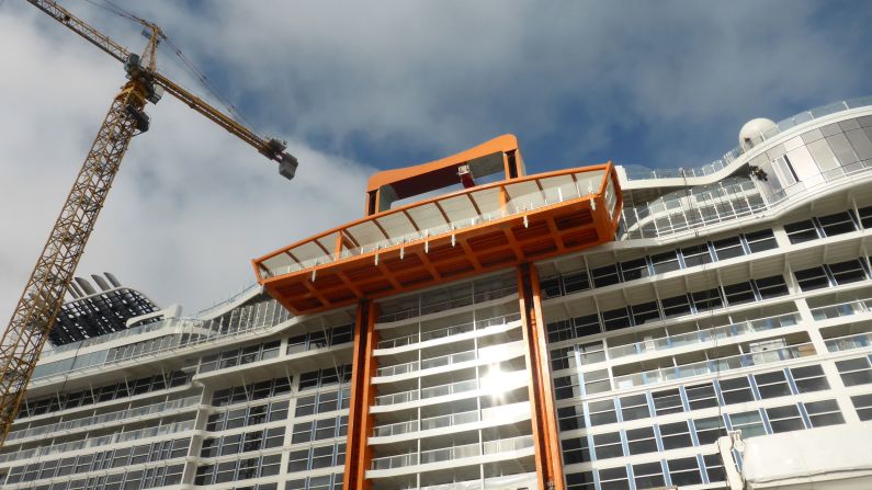 <strong>Magical spot</strong>: One standout feature is the so-called Magic Carpet. Seen from below, it's a bright orange, multi-purpose, moving extension to the ship.