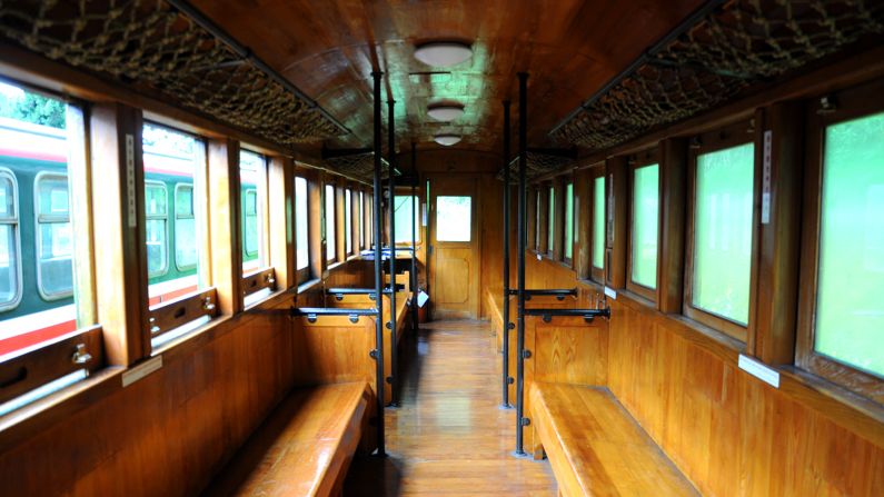 <strong>Cypress-wood car: </strong>"It feels more human, unlike the cold and automated modern machines," says Liao Yuan-chiao. A train enthusiast, Liao left his job as a lecturer to work as a train assistant on the railway in 2012. He's now a train captain. This is a special cypress-wood car modeled after the original.
