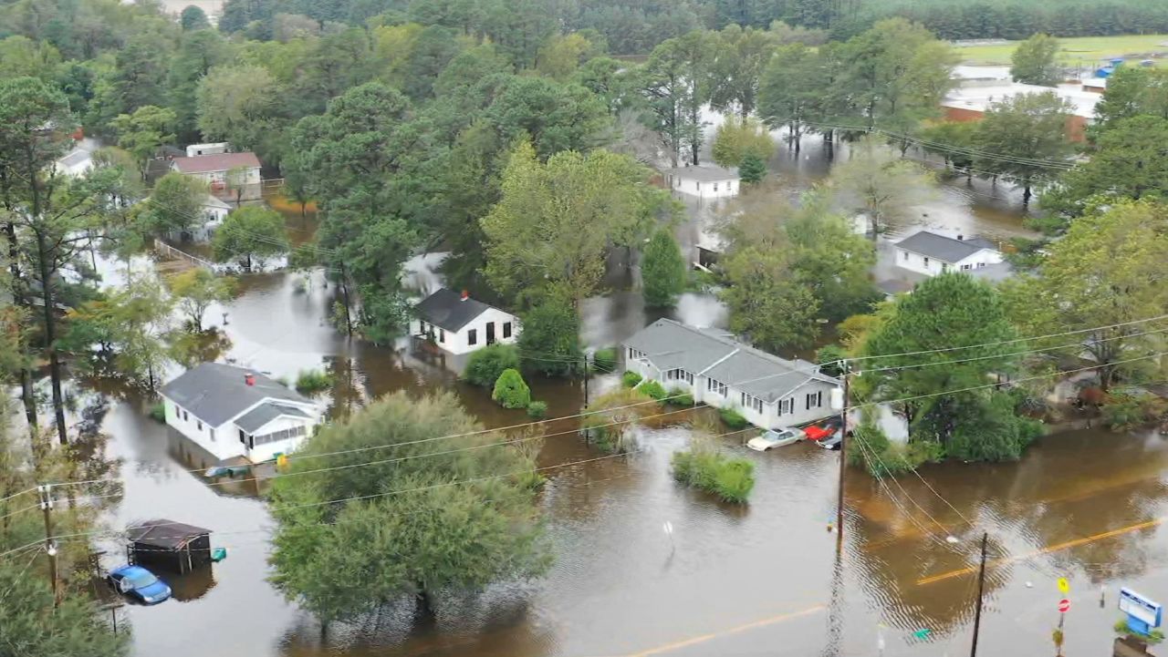 Flooded neighborhoods, I95, hotel