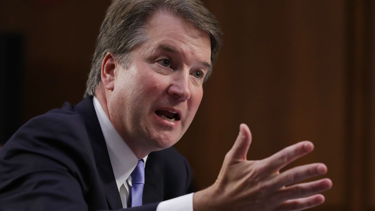 Supreme Court nominee Judge Brett Kavanaugh testifies before the Senate Judiciary Committee on the third day of his Supreme Court confirmation hearing on Capitol Hill September 6, 2018 in Washington, DC. 