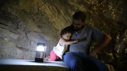Jomana's PKG on the story of Huthaifa al-Shahad, a father in Idlib doing all he can to protect his family from the looming offensive in Idlib. He dug an underground shelter under his home and he's building makeshift gas masks for his children. Requires voice-over dubbing of arabic SOTs.