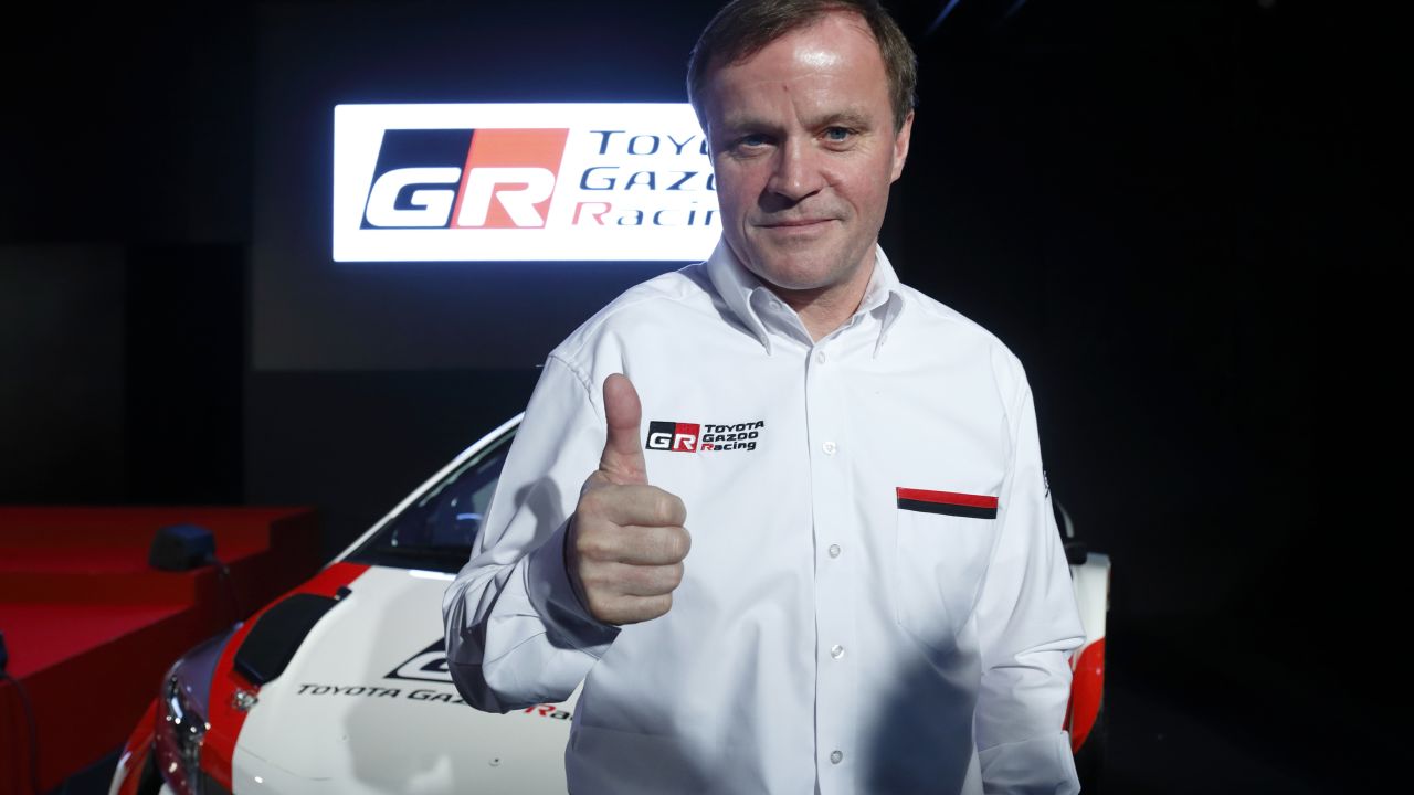 TOKYO, JAPAN - FEBRUARY 04: Tommi Makinen, head of Toyota Motor Corp.'s World Rally Championship (WRC) project, poses for a photograph during a press conference on February 4, 2016 in Tokyo, Japan. Toyota announced its motorsports plans for GAZOO Racing for the 2016 calendar year.  (Photo by Tomohiro Ohsumi/Getty Images)