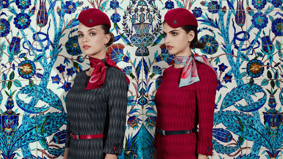 <strong>September: </strong>Turkish Airlines unveiled a chic new look for its flight attendants courtesy of Milan-based haute couturier Ettore Bilotta. 