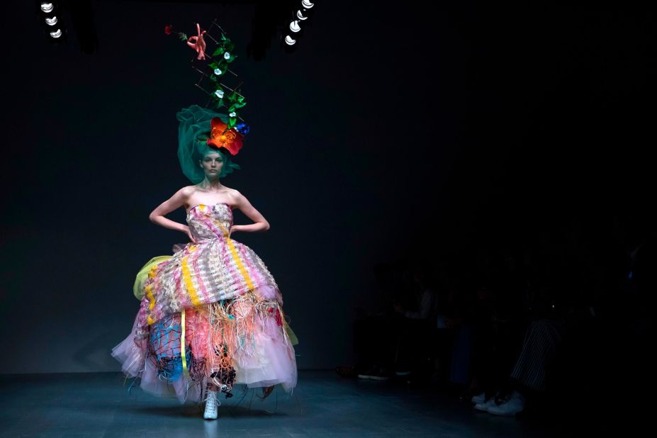 Matty Bovan presented an optimistic, whimsical take on luxury and 