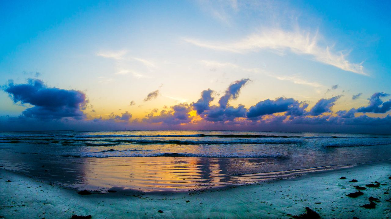 Sand, sunset, serenity: Diani beach.