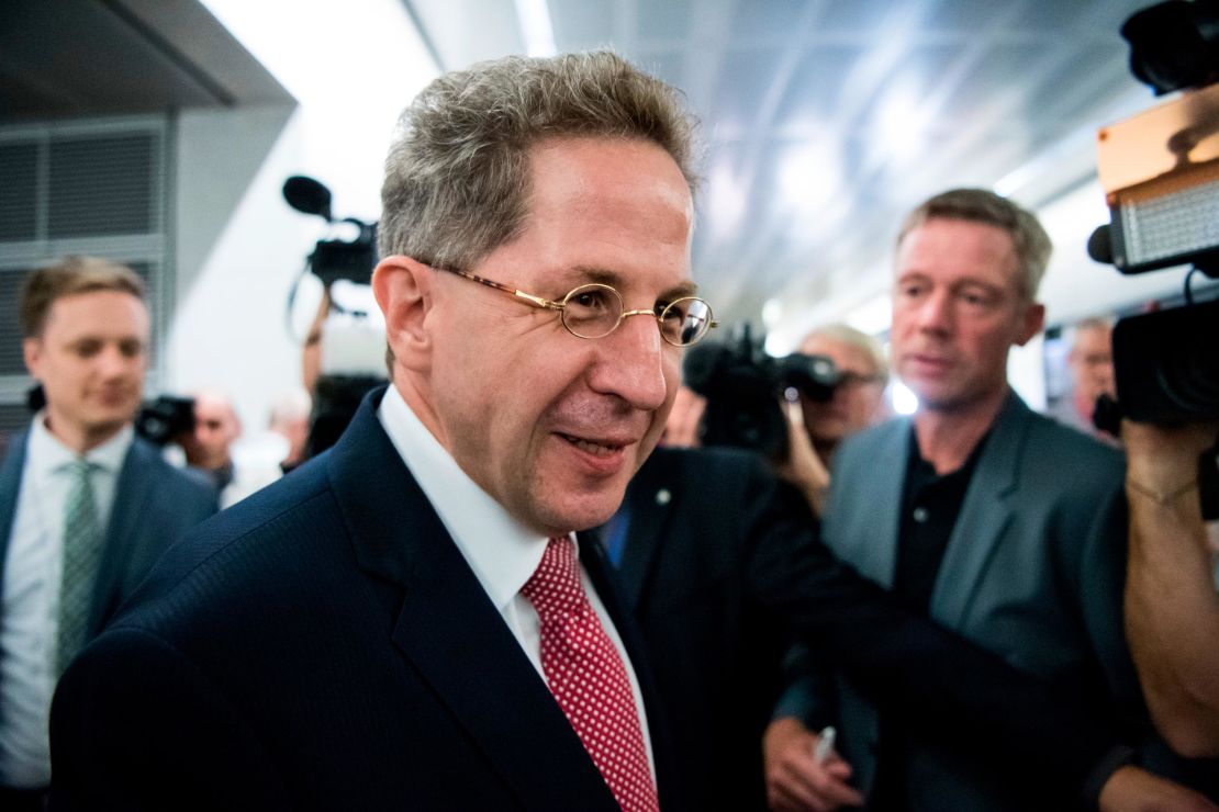 Hans-Georg Maassen, who will soon take up a new position in the Interior Ministry, arrives for a public hearing in Berlin on September 12.