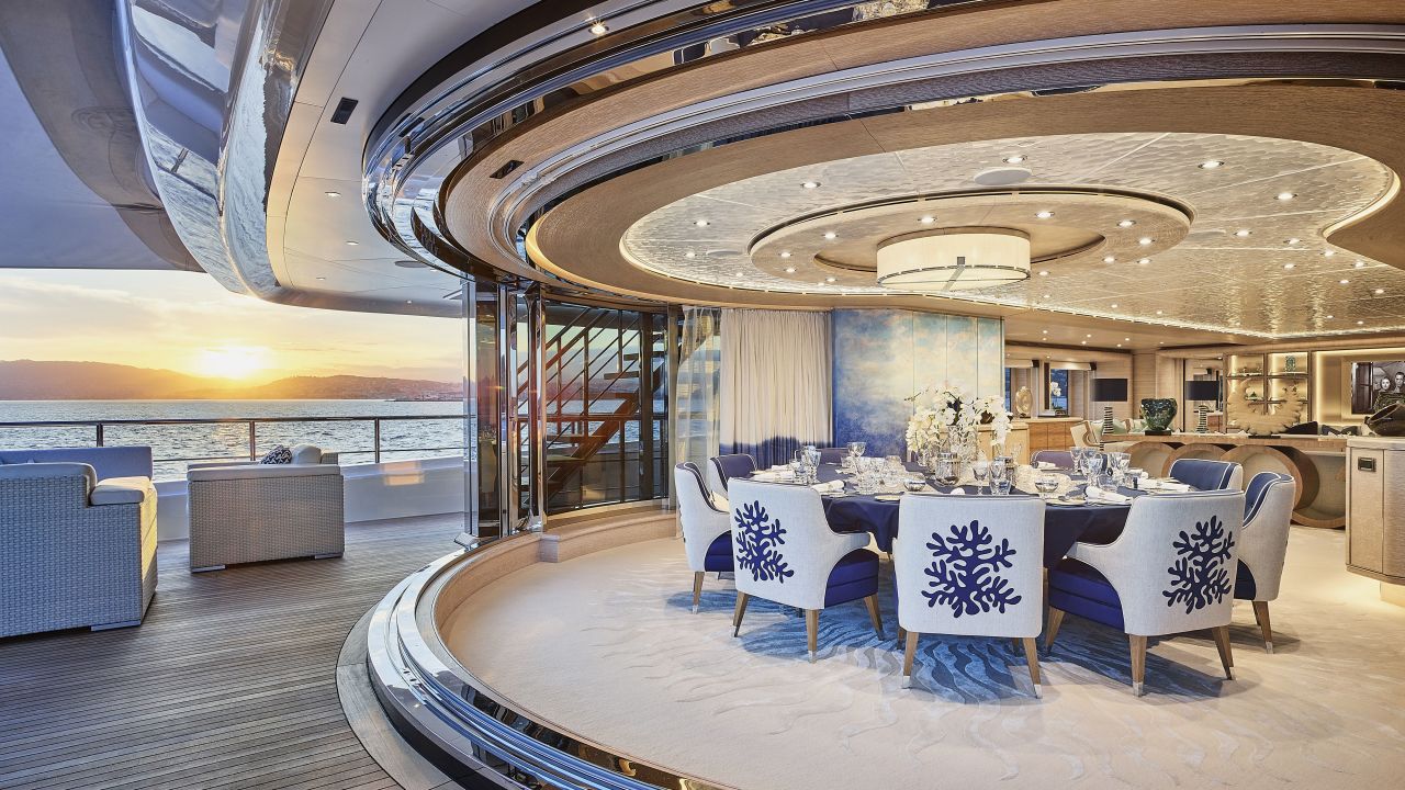 Cloud 9's interior and exterior meet with open-air dining areas.