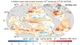 The record high values of ocean heat content were visible this summer.