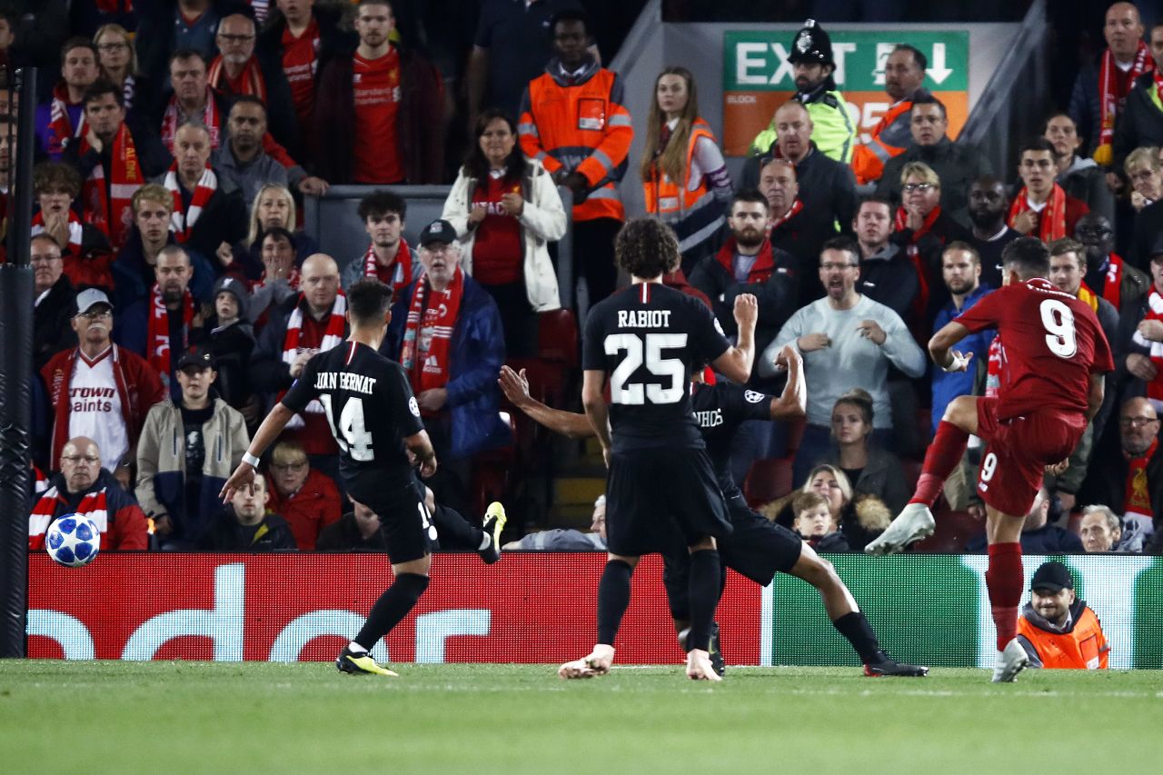 Last season's beaten finalists Liverpool got off to a perfect start against star-studded PSG. Substitute Roberto Firmino (right) rifled in a stoppage time winner. The Brazilian had started the match on the bench after a cringe worthy eye injury but proved the hero in the 3-2 victory.