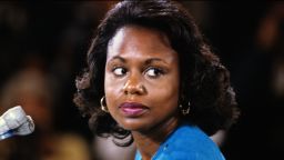 Anita F. Hill testifies before the United States Senate Judiciary Committee on the confirmation of Judge Clarence Thomas to be Associate Justice of the U.S. Supreme Court in Washington, D.C. in this on October 11, 1991 file photo.