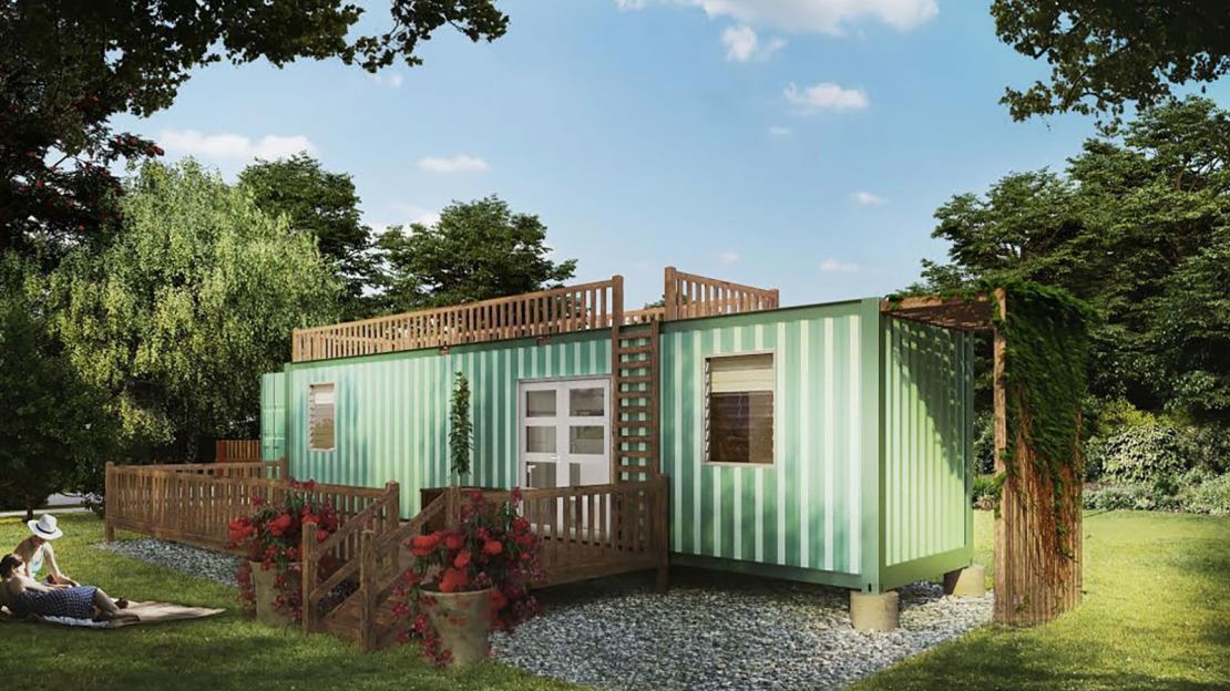 HiveCube's vision is to turn a shipping container into a home. 