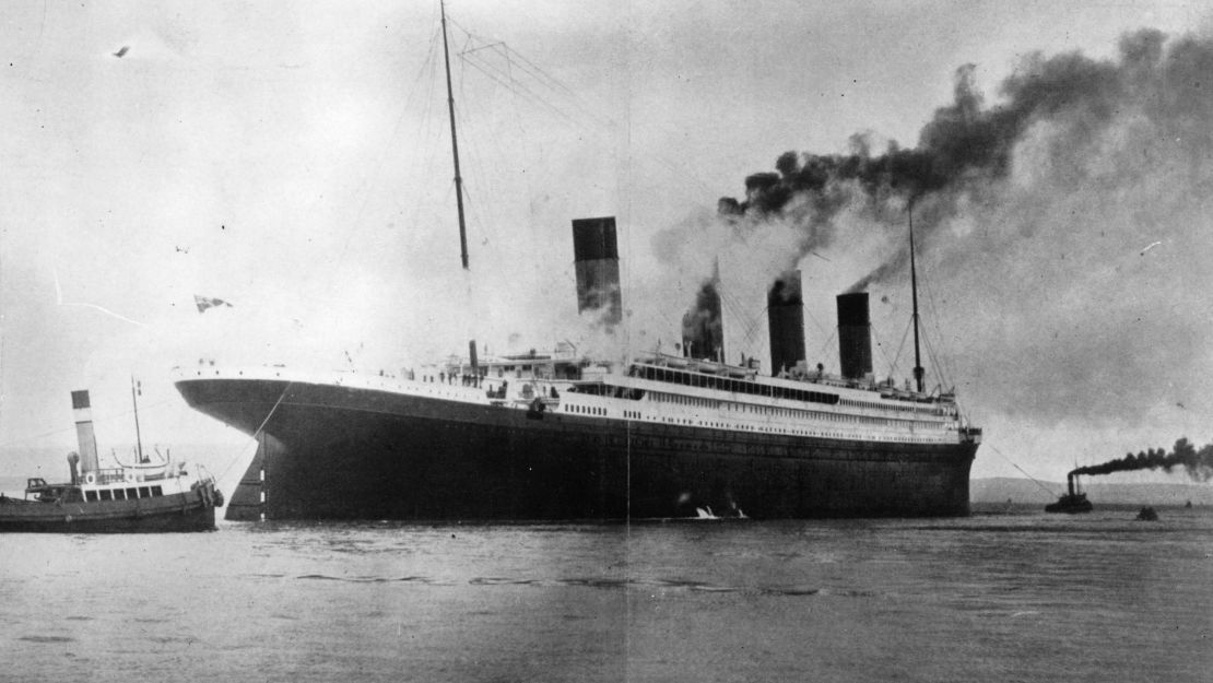 The Titanic struck an iceberg shortly before midnight on April 14, 1912, sinking early the following day.