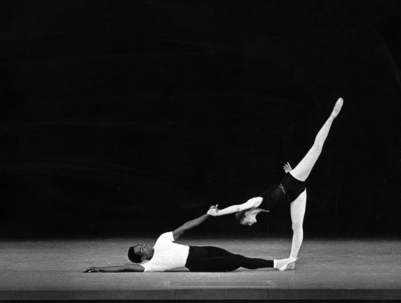 Mitchell and Suzanne Farrell dance in Balanchine's groundbreaking modernist ballet "Agon" in 1963.