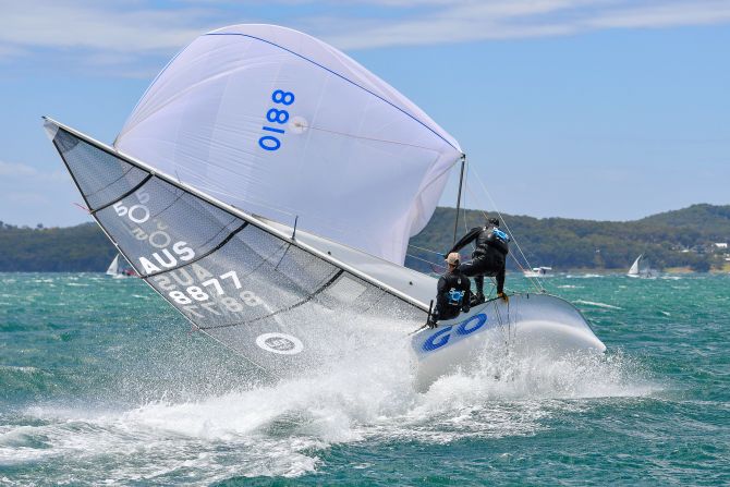 Christophe Favreau took this shot at the Australian 505 nationals in Wangi Wangi. "This picture is showing the joy of sailing at the edge," he says. "You're not sure if it is going to end with a crash or if the situation is going to be saved."