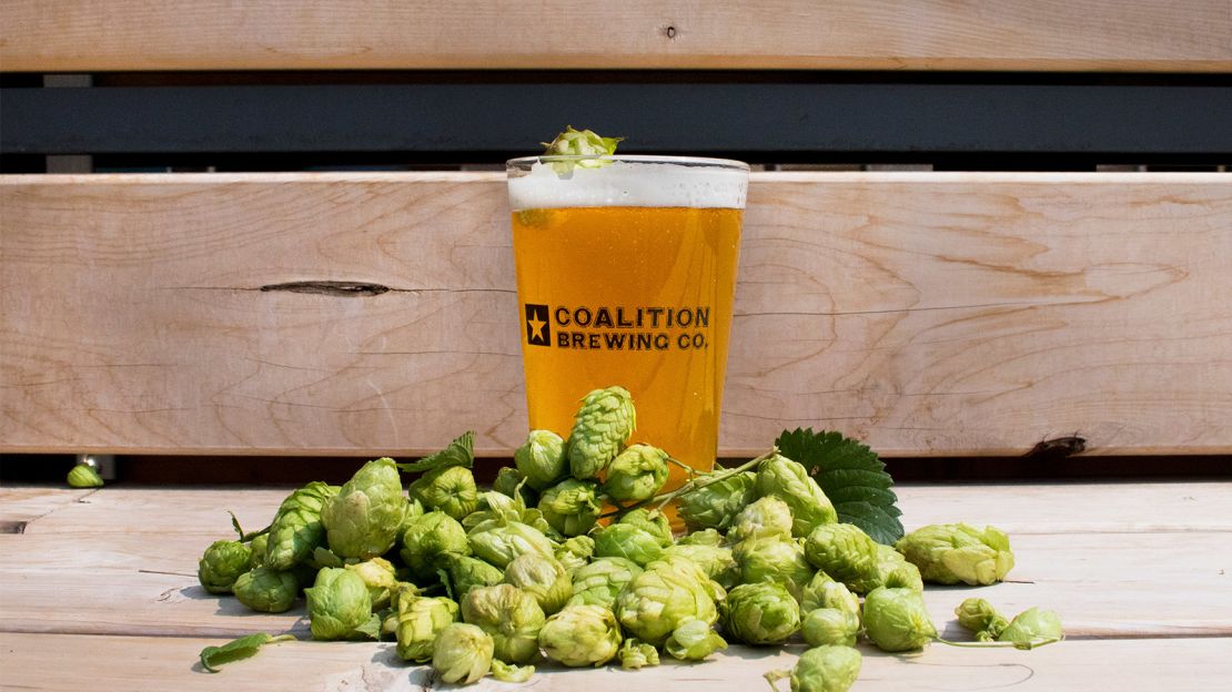 IPA + CBD = Coalition Brewing's Two Flowers brew.