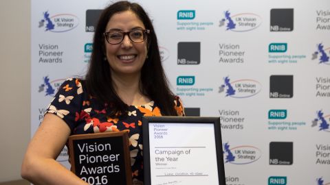 Irenie Ekkeshis, 39, developed Acanthamoeba keratitis in 2011.
