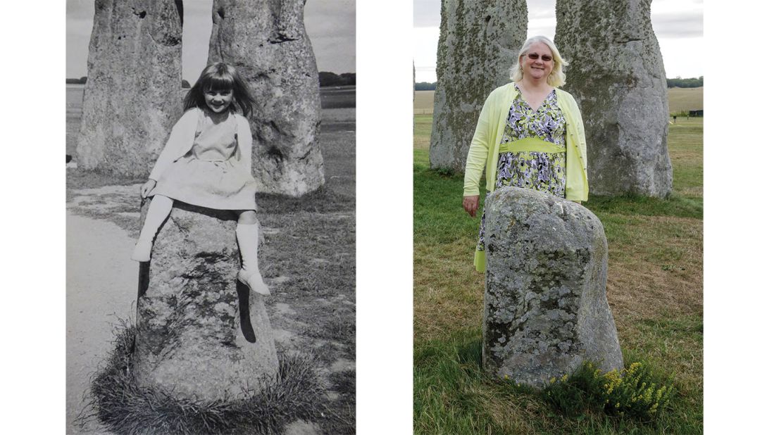<strong>Life-long love: </strong>Jane Vellender was five years old when she visited Stonehenge in the late 1960s. She credits the experience with sparking her interest in studying archeology years later. "Standing in the same spot this summer as I did nearly fifty years ago, I'm just aware of how fast time passes, and yet how the memory of being here then is still so fresh," she says.