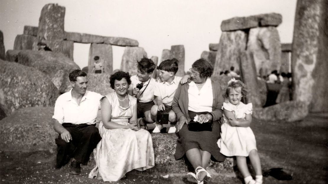 Rowland Allen was just a boy in 1955 when this photograph was taken with his extended family at Stonehenge.