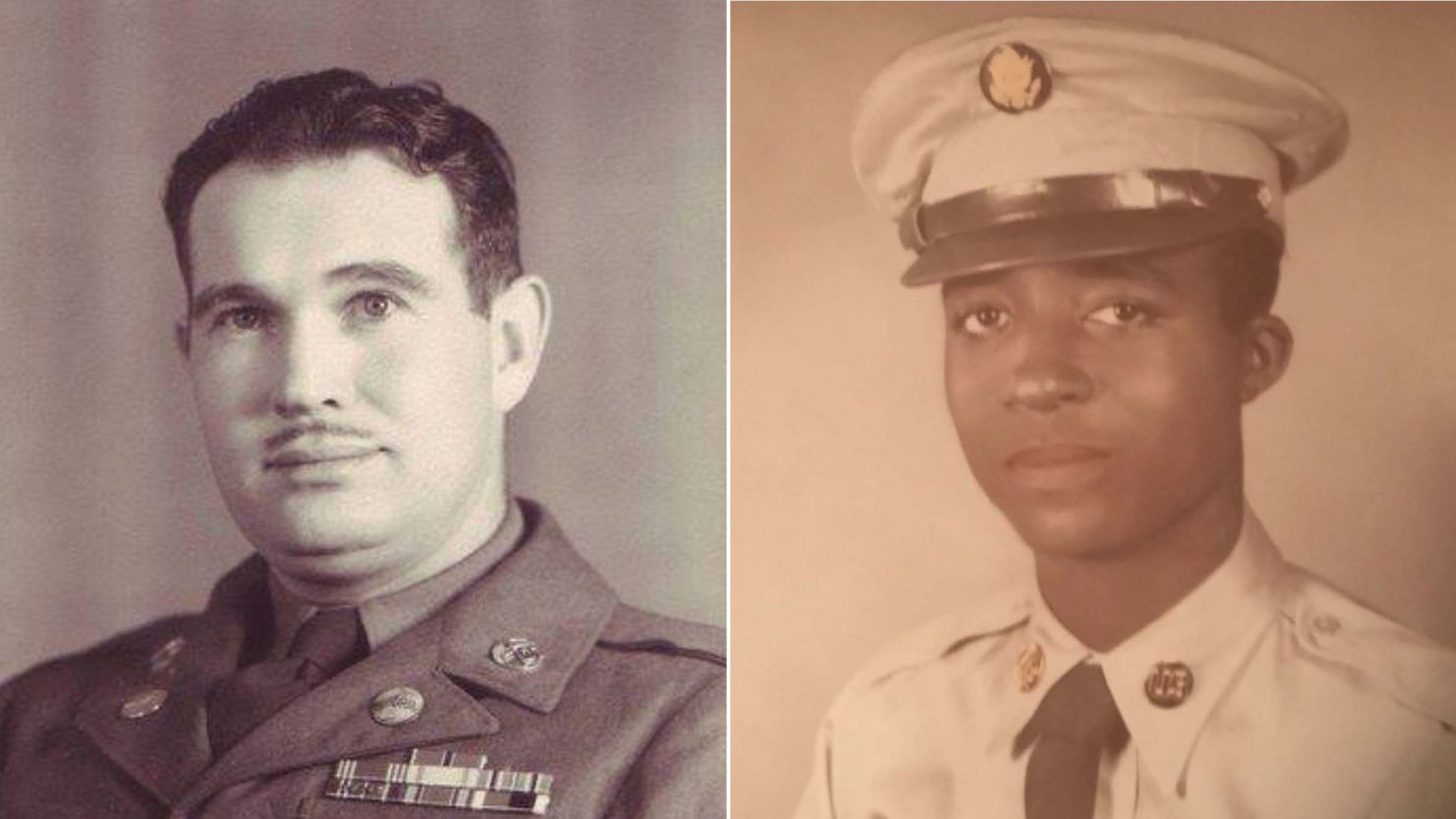 The US identified the remains of two American soldiers, Army Master Sgt. Charles H. McDaniel, left and Army Pfc. William H. Jones, right. 