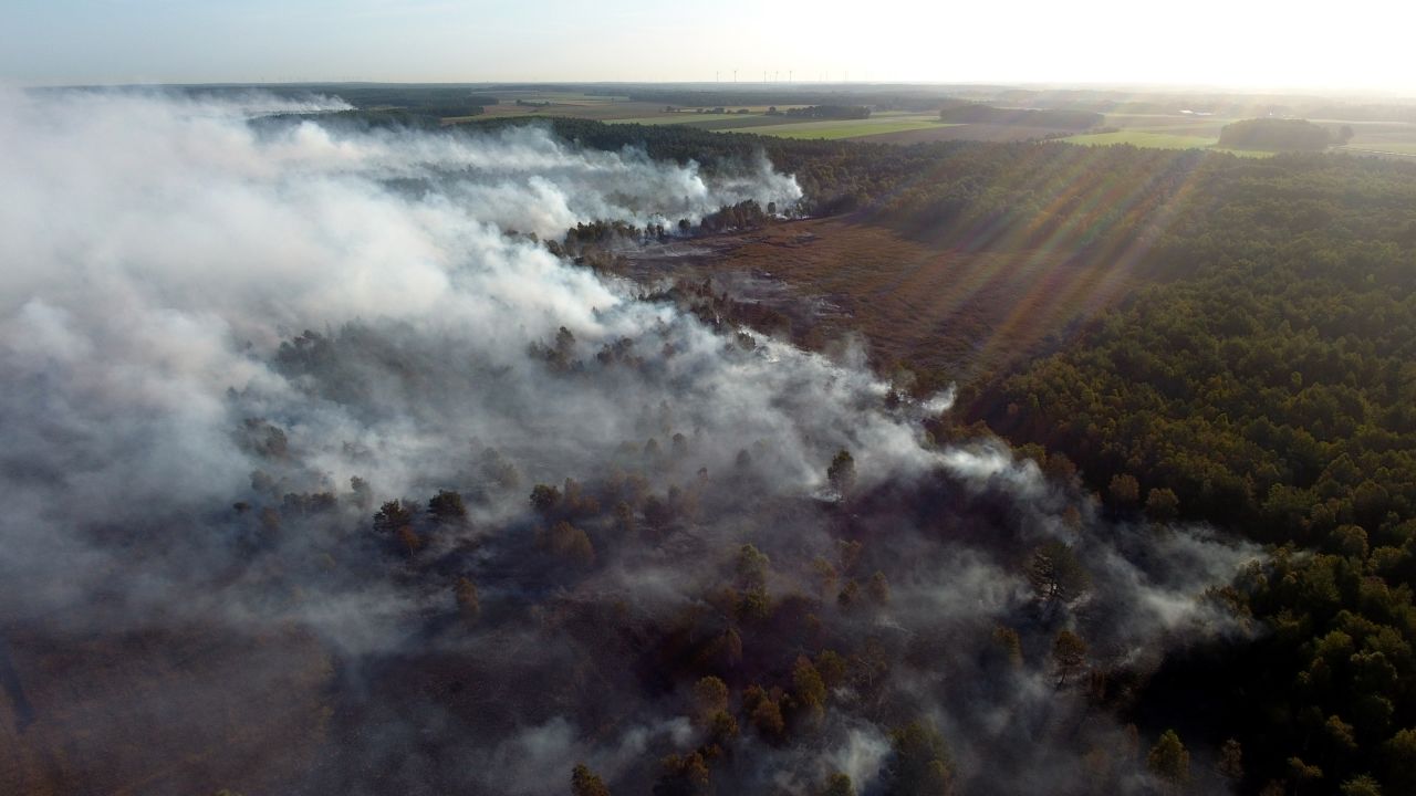 The fire began after rocket tests by the German armed forces.