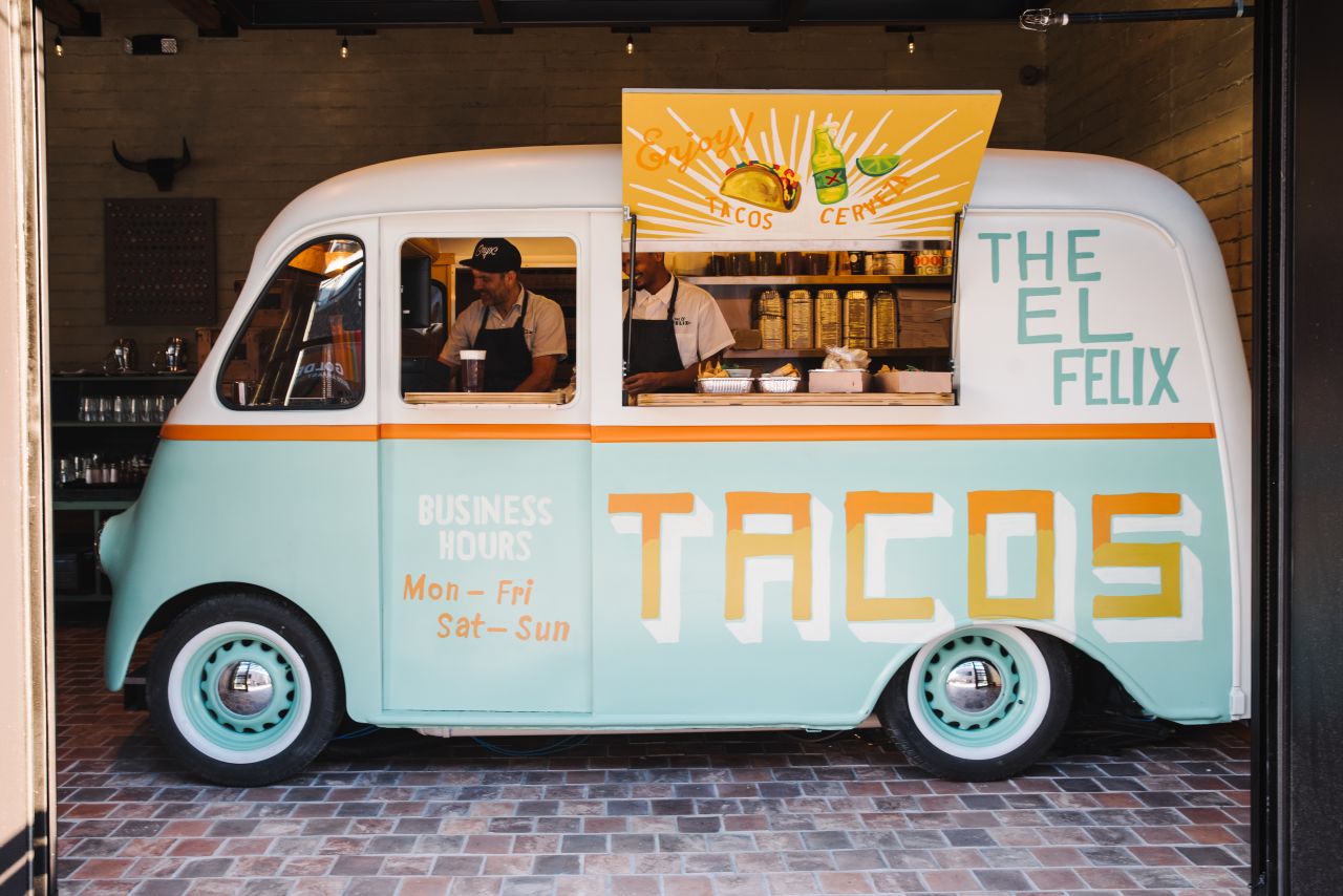 The El Felix at The Battery Atlanta features a taco truck offering to-go snacks.