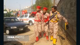 Several were killed and injured when an unknown gunman opened fire on a military parade in the southern  city of Ahvaz, state-run media reported Saturday.