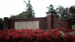 BETHESDA, MARYLAND - SEPTEMBER 18:  The entrance to the Georgetown Preparatory School is shown on September 18, 2018 in Bethesda, Maryland. Supreme court nominee Brett Kavanaugh attended the all-boys high school in the early 1980s. Kavanaugh has been accused of assault by Christine Blasey Ford, who was a student at the all-girls Holton Arms School, when the two were students.  (Photo by Win McNamee/Getty Images)