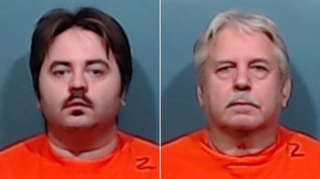 Michael Miller, left, and his father, John Miller, are accused of shooting and killing their neighbor.