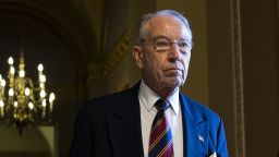 Senator Chuck Grassley, a Republican from Iowa and chairman of the Senate Judiciary Committee, walks through the US Capitol in Washington, D.C., U.S., on Tuesday, September 18.