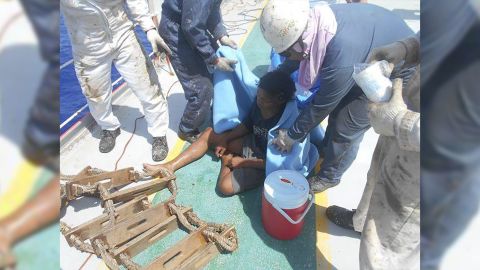 The young man was rescued by a Panamanian vessel on August 31 after 49 days at sea. 