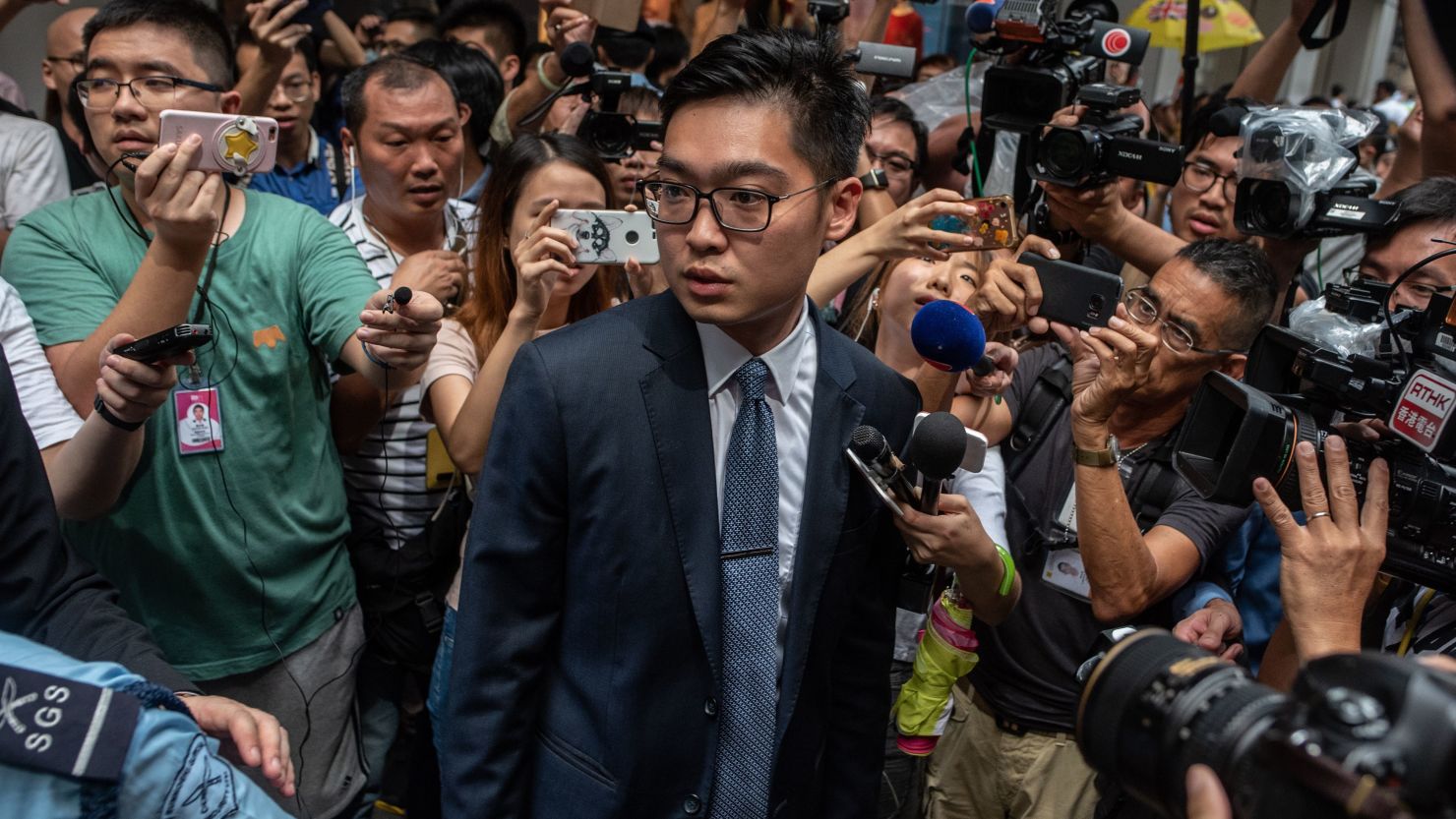 Andy Chan, founder of the Hong Kong National Party, which has been made illegal under the Societies Ordinance, the first time the colonial-era law has ever been used to ban a political party. 