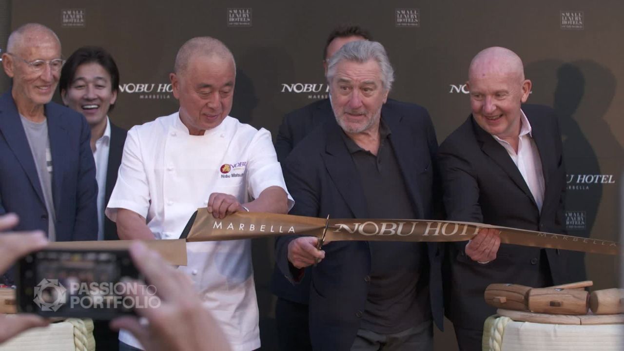 De Niro, Matsuhisa, and co cut the ribbon on a Nobu property.