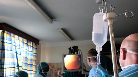 The endoscopy unit at Moi Teaching and Referral Hospital in Eldoret, Kenya. US surgeons are teaching local doctors how to carry out endoscopies and insert stents.