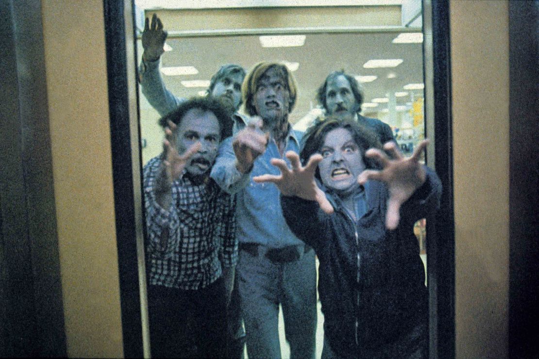 "Dawn Of The Dead" (1978), with Savini's gray zombies.