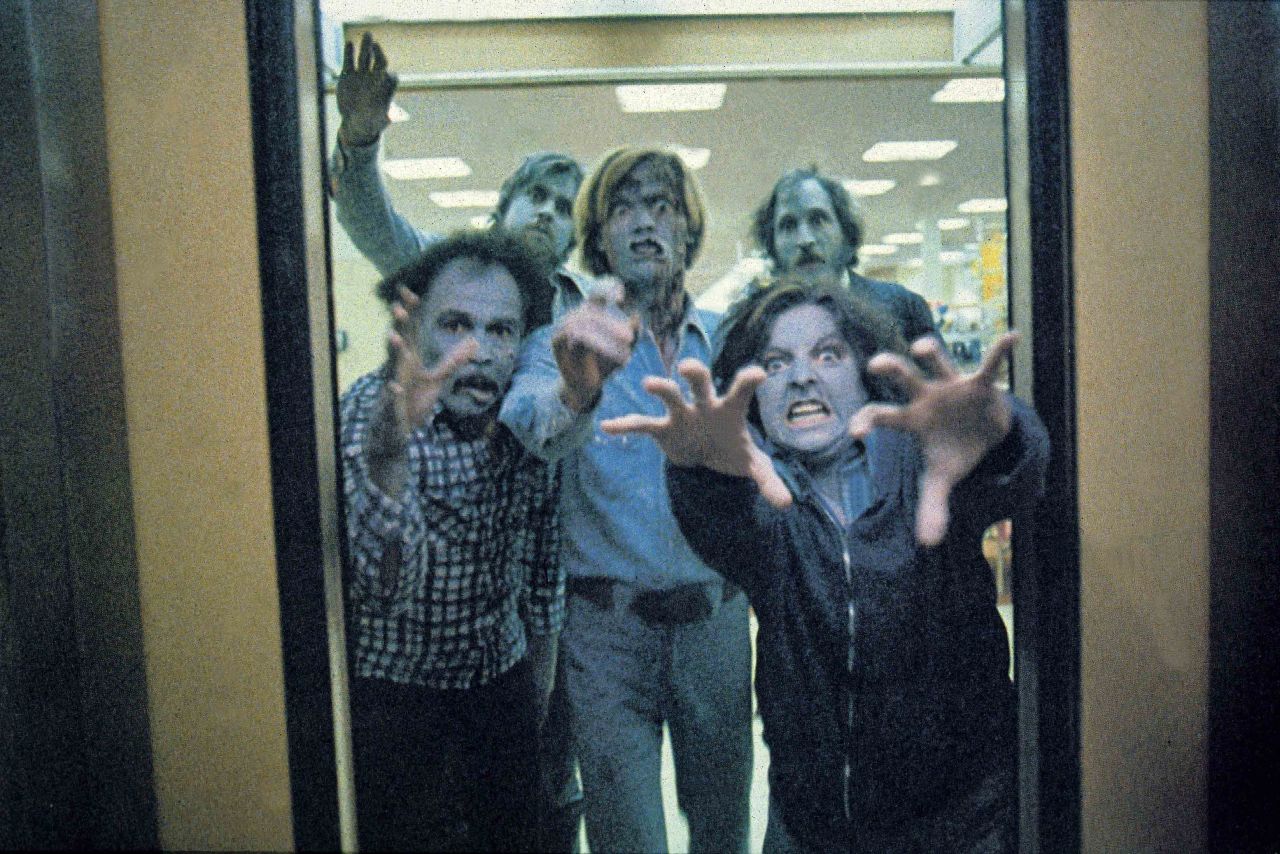 "Dawn Of The Dead" (1978), with Savini's gray zombies.
