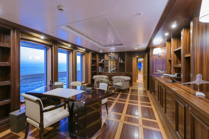 Boadicea also has a lavish interior and can sleep up to 16 guests.