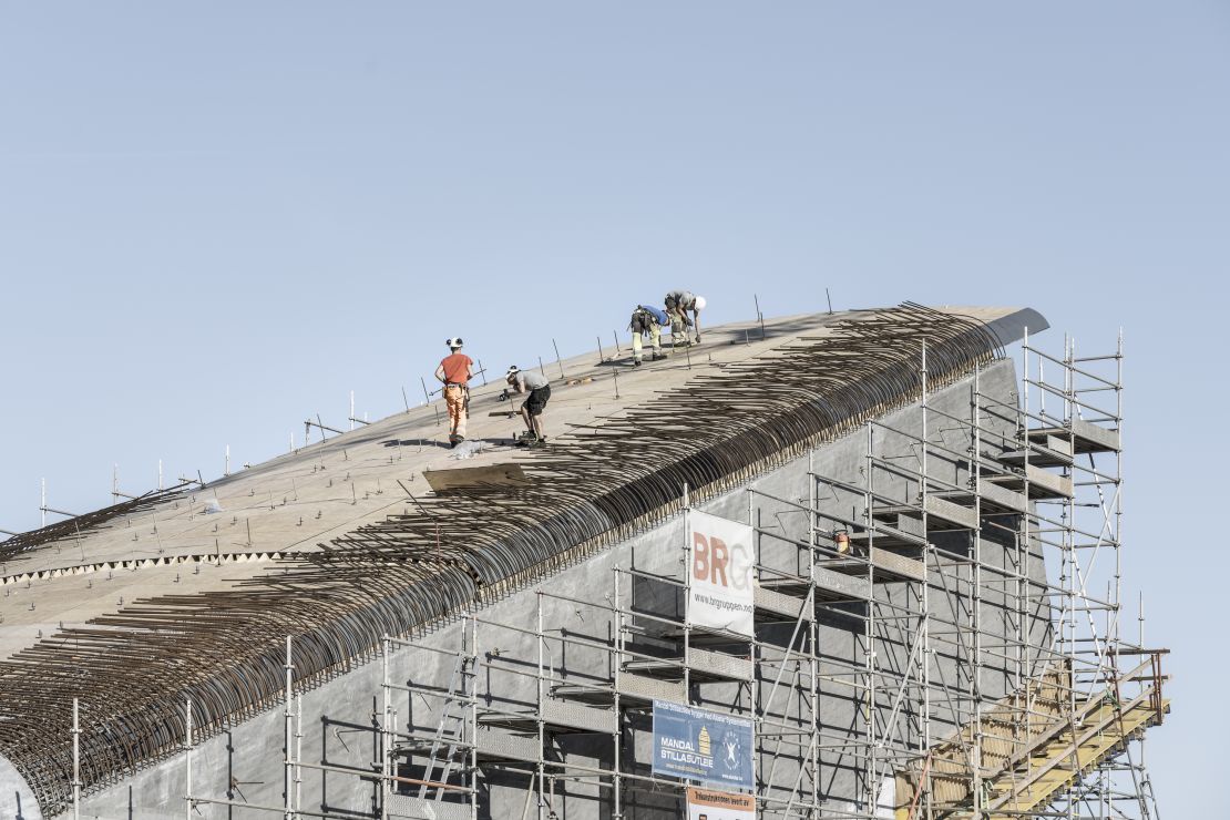 A detail of the construction site.